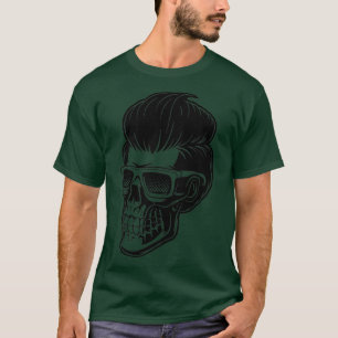 hipster barber skull T-Shirt