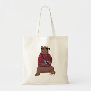 Hipster Bear Bag (without text)