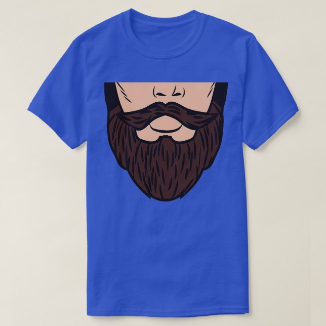 Hipster Beard Mouthguard Gift Hipster beard mouthg T-Shirt (Design Front)