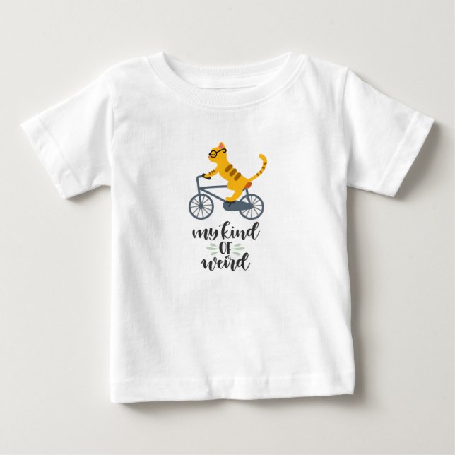 Hipster Bike Cat Tee (Front)