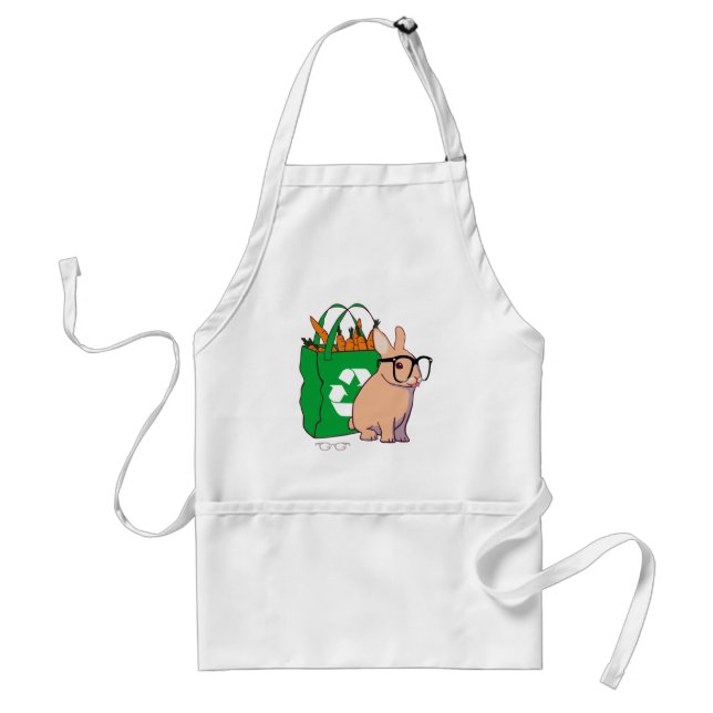 Hipster Bunny Apron (without text) (Front)