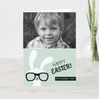 Hipster Bunny | Happy Easter Photo Card