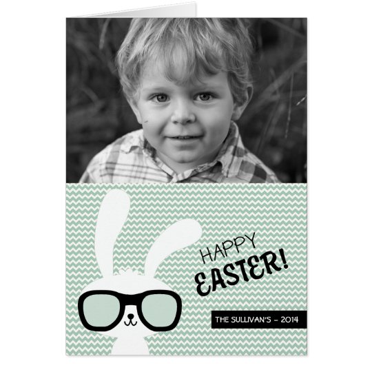 Hipster Bunny | Happy Easter Photo Card