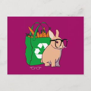 Hipster Bunny Postcard (without text)