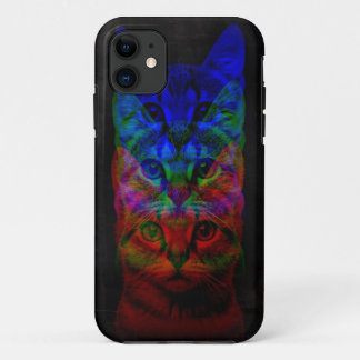 HIPSTER CAT ART iPhone 11 CASE