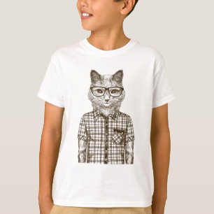 Hipster Cat T-Shirt