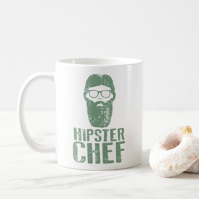 Hipster Chef Coffee Mug (With Donut)