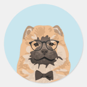 Hipster Chow Chow Dog Sticker for Dog Lovers
