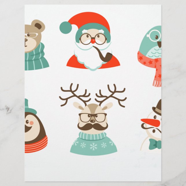 hipster christmas santa (Front)