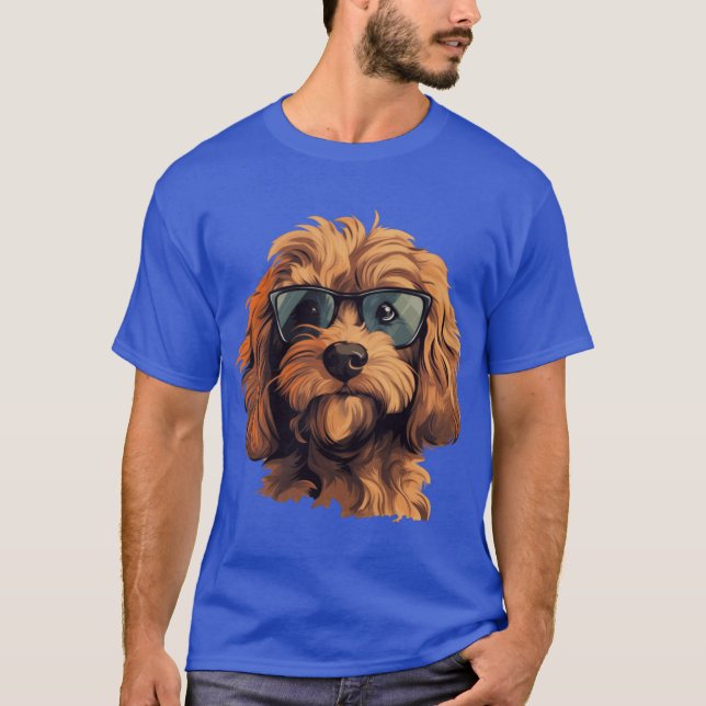Hipster Cockapoo Dog boy T-Shirt (Front)