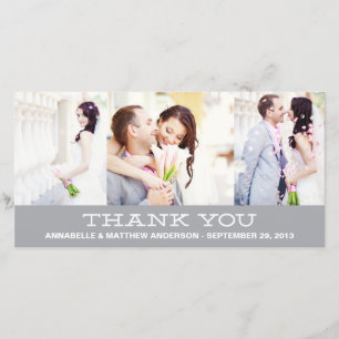 HIPSTER COLLAGE   WEDDING THANK YOU PHOTO CARD