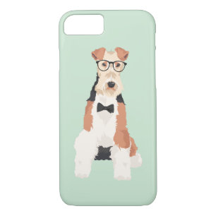Hipster Cool Fox Terrier Wire Dog for Dog Lovers Case-Mate iPhone Case