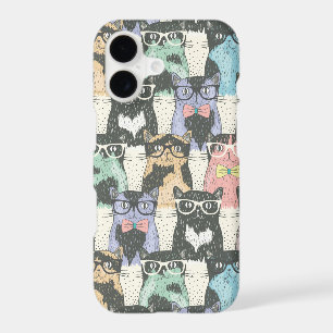Hipster Cute Cats Pattern