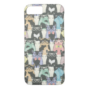 Hipster Cute Cats Pattern Case-Mate iPhone Case