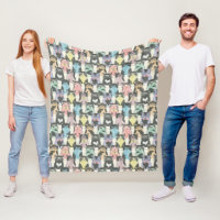 Hipster Cute Cats Pattern