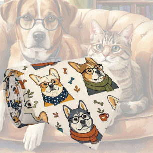 Hipster Dog in Eye Glasses Illustrations Tie