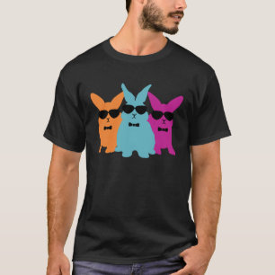 Hipster Easter Bunny Cool Rabbits With Shades Hip  T-Shirt