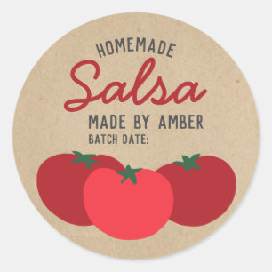 Hipster Étiquette de canne à tomate de salsa maiso