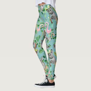 Hipster Exotic Koala Design Cute Girls Womens Leggings