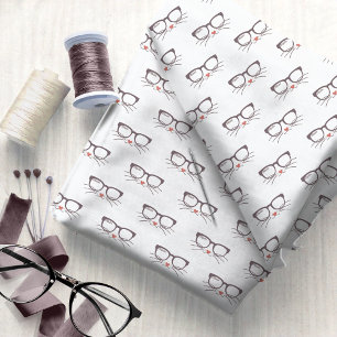 Hipster Eyeglasses, Cat Whiskers #10 ID1073 Fabric