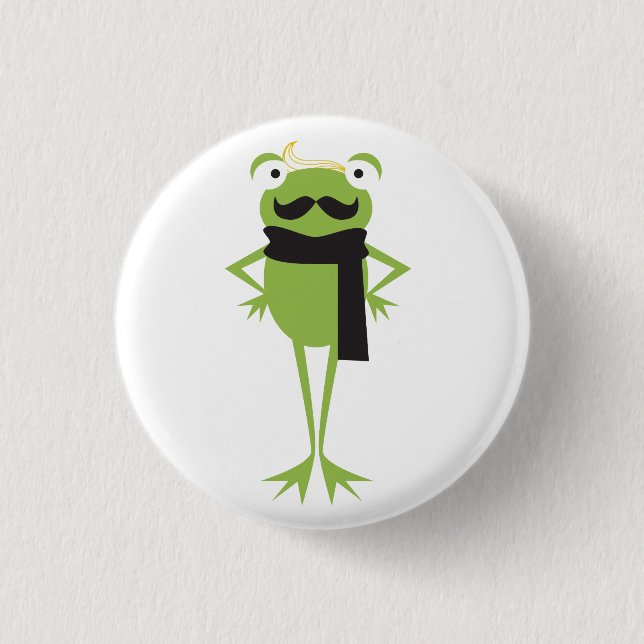 Hipster Frog 1 Inch Round Button (Front)