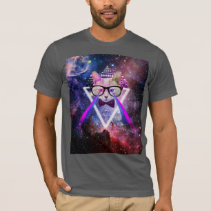 Hipster galaxy cat T-Shirt