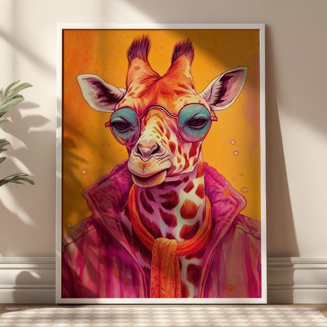 Hipster Giraffe Poster  (Creator Uploaded)