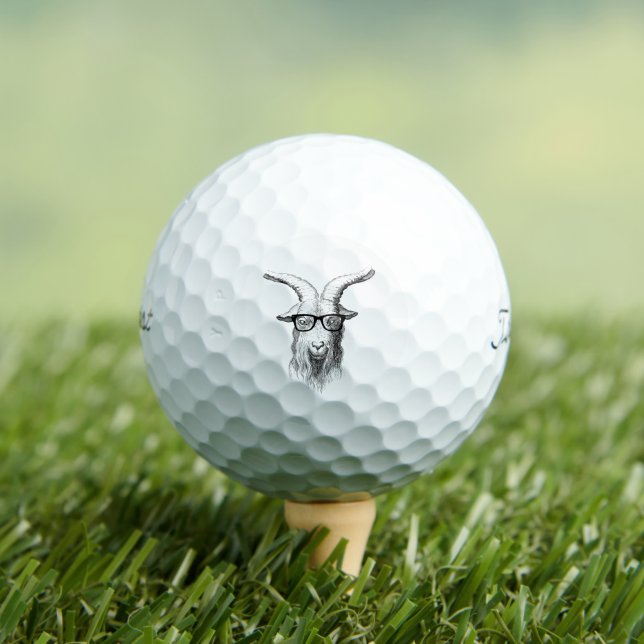 Hipster Goat  Golf Balls (Insitu Tee)