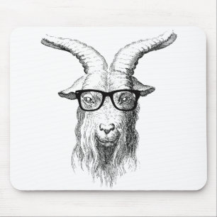 Hipster Goat Mouse Pad