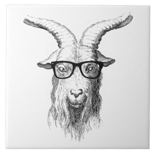 Hipster Goat Tile