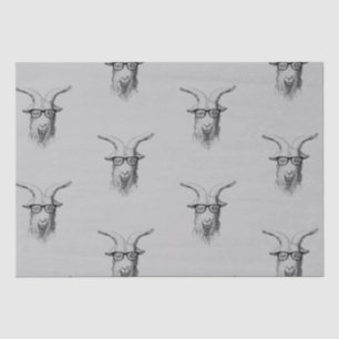 Hipster Goat Tissue Paper