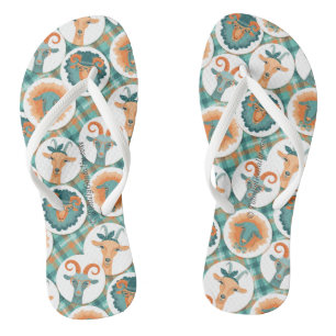 Hipster Goats by TotallyGoatally™ Flip Flops