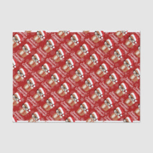 Hipster Holiday Fox Glasses Cute Animal Christmas Tissue Paper