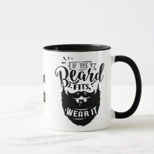 hipster if the beard fits dad father's day mug