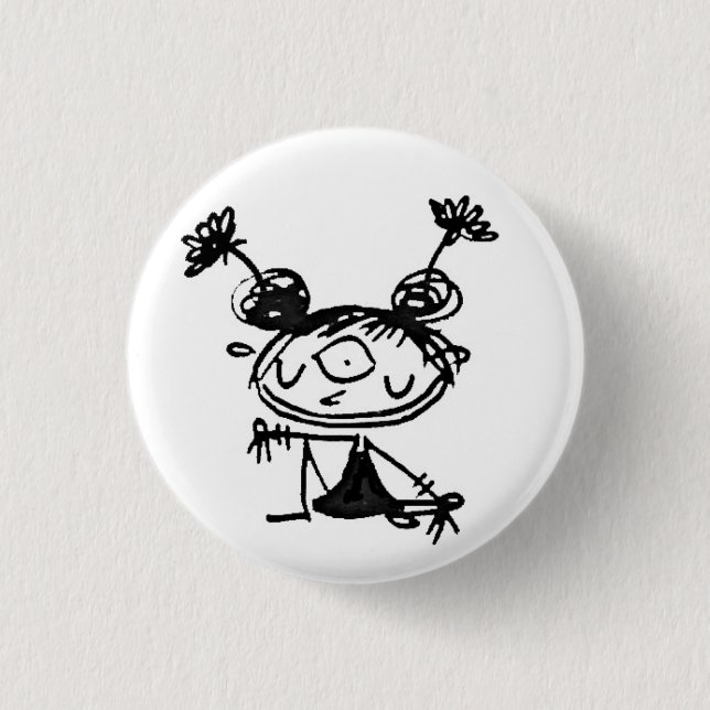 hipster lakshmi 1 inch round button (Front)