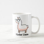 Hipster Llama Coffee Mug<br><div class="desc">I was a llama before it was cool. Wouldn't you want to be able to say the same? You can also choose your own background colour, t doesn't have to be blue or yellow!</div>