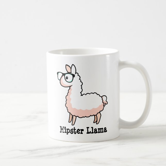 Hipster Llama Coffee Mug (Right)