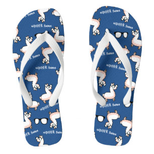 Hipster Llama Madness Flip Flops