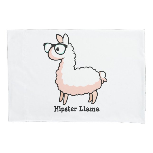Hipster Llama Pillowcase (Front)