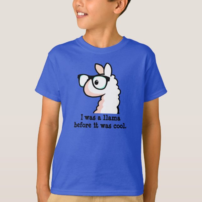 Hipster Llama T-Shirt (Front)