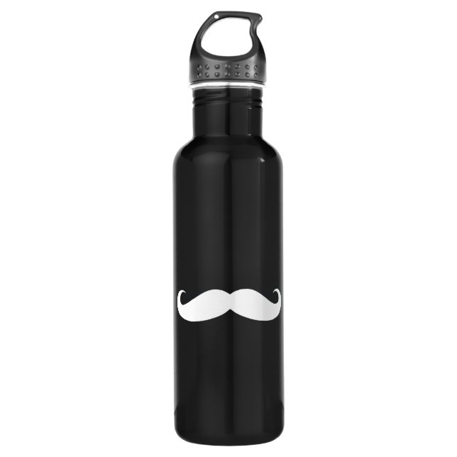 Hipster Moustache Aluminum 710 Ml Water Bottle (Front)