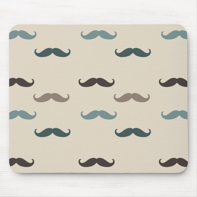 Hipster Moustaches Mouse Pad (Front)