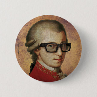 Hipster Mozart 2 Inch Round Button