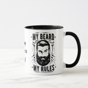 hipster my beard my rules father's day mug