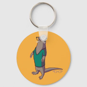 Hipster Otter Keychain (without text)
