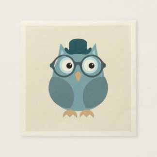 Hipster Owl Napkin