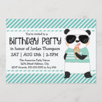 Hipster Panda Kids Birthday Party