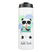 Hipster Panda with Ice Cream