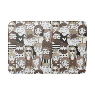 Hipster Pattern bath mats