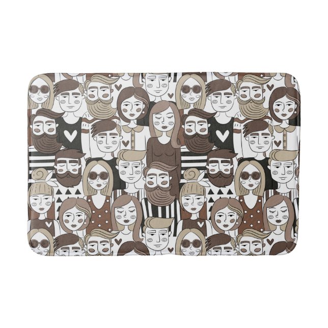 Hipster Pattern bath mats (Front)